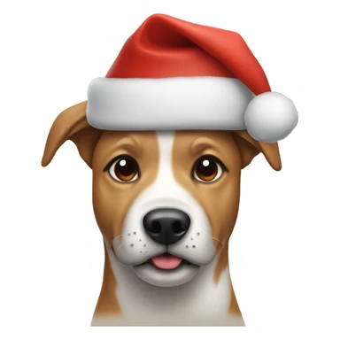 Dog with Christmas hat sticker