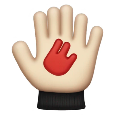 Guante rojo de tik tok sticker