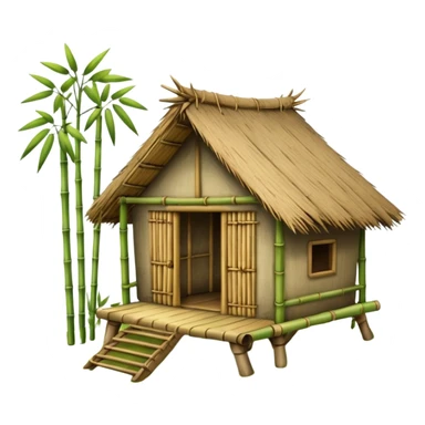 bamboo hut sticker