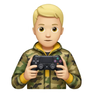 yellow homme-avec-manette-ps4-camouflage (not human) sticker