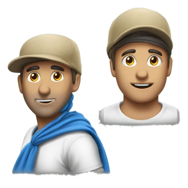 tifoso inter con sciarpa e cappello che esulta sticker