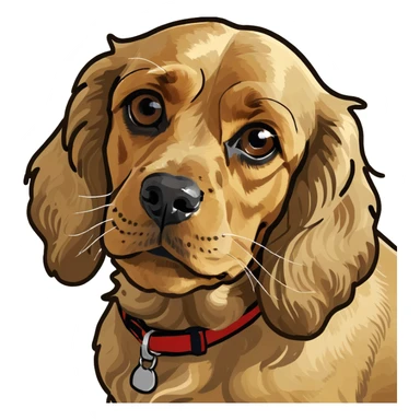 Cocker spaniel sticker