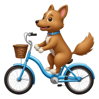 Dog on a bike sticker