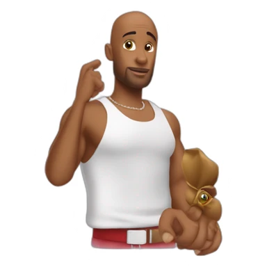 Booba qui fait un doigt d'honneur sticker