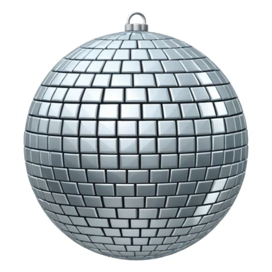 silver disco ball sticker