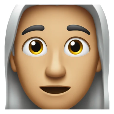 Raised eyebrows looking to the left sticker