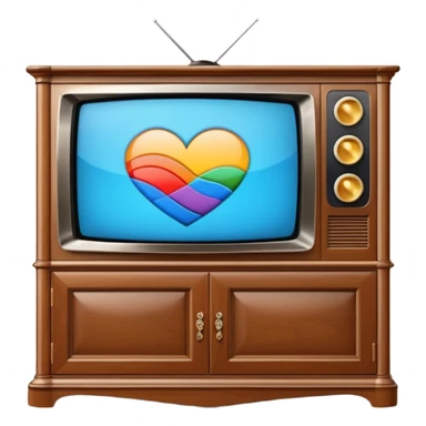 modern tv with news channel on it standing on a super luxurious cupboard sticker