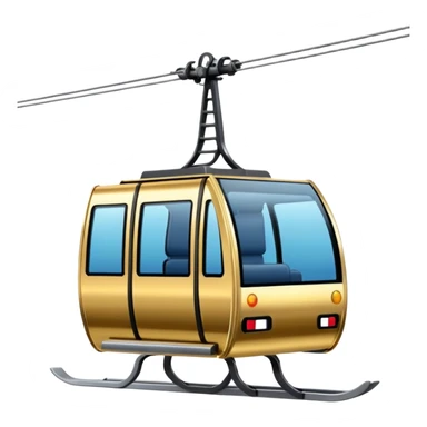 shiny gold gondola lift sticker