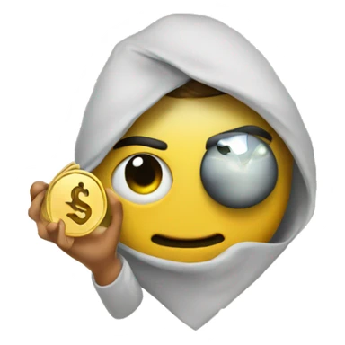 with heart eye and money in hand sticker