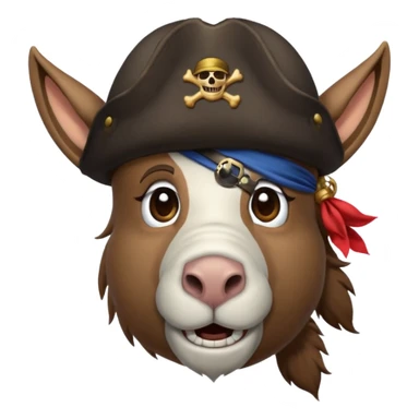pirate donkey  sticker