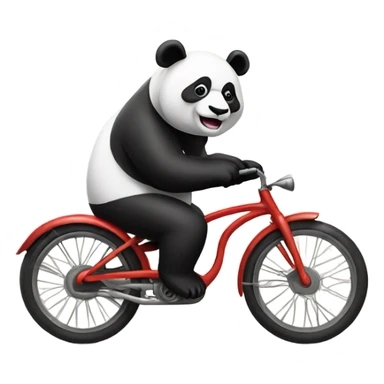 panda on bike sticker