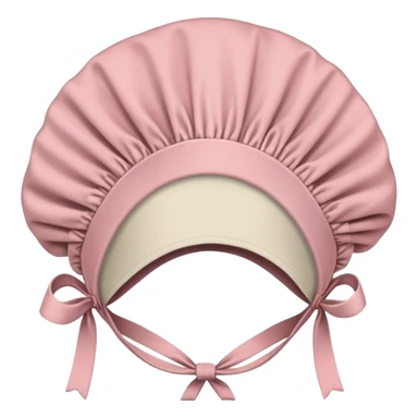 A standalone bonnet, soft fabric, good color, simple and classic — no face, no head. sticker