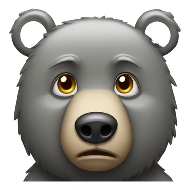 realistic-grey-bear-crying-with-tears-from-eyes sticker