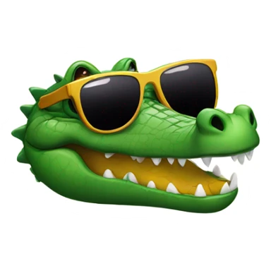 Crocodile wearing sunglasses  sticker