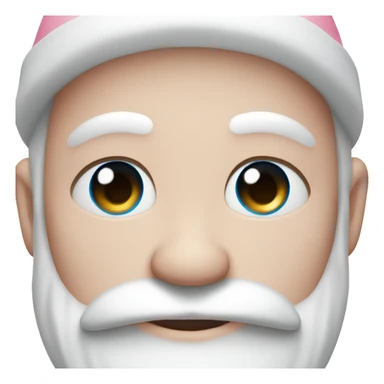 Light Pink Santa with blue eyes sticker