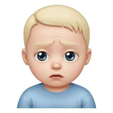 Sad baby sticker