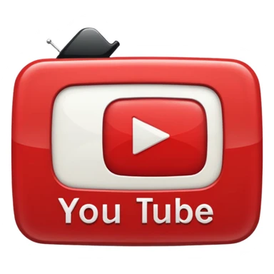 YouTube logo, retro and nostalgic sticker