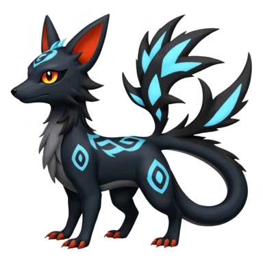 Salandit-Litten-Nargacuga-Umbreon-Silvally-fusion (full body) sticker