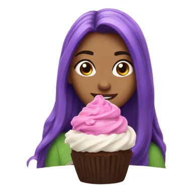 bridget from descendants eating a cupcake sticker