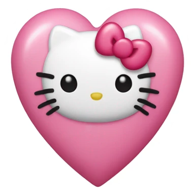 Hello kitty heart  sticker