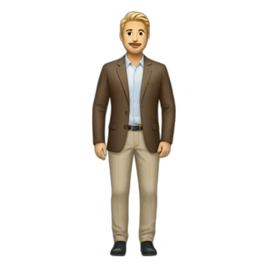 Journalist casual suit sticker