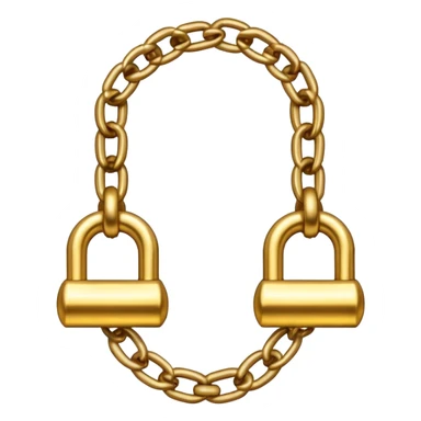 Golden shackles and chains sticker