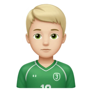 Boy — green sports jersey sticker