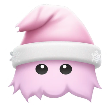 Light pink Santa hat with sparkly snowflakes  sticker
