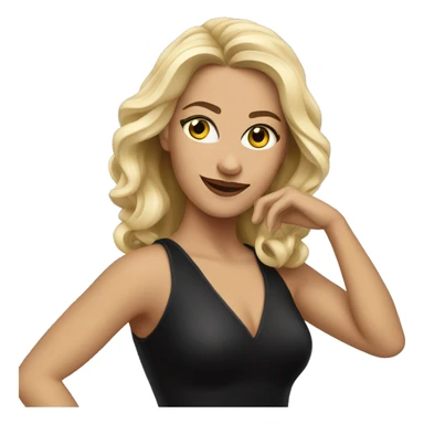 caucasian woman jazz dancer black attire sticker