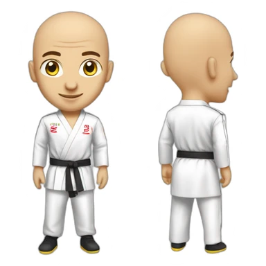 Bald Lebanese agile coach in kata and dojo suit sticker