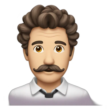 homme moustache et bouc  sticker