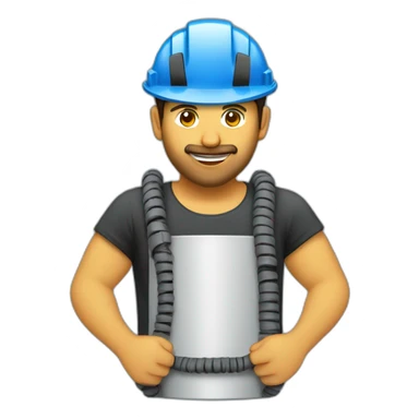 DevOps engineer with server cable sticker