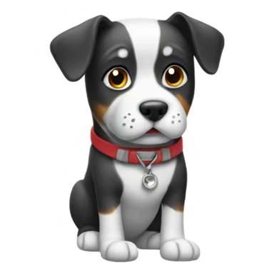 Dog wearing shoes and socks  sticker