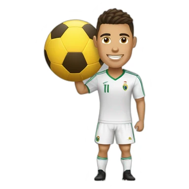 Ronaldo avec un ballon de foot  sticker