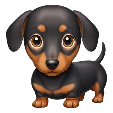 Weiner dog black sticker
