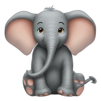 Elephant j'aime bale ant une souris sticker