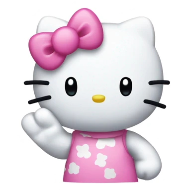 Hello kitty waving hello  sticker