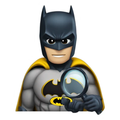 batman with magnifier sticker