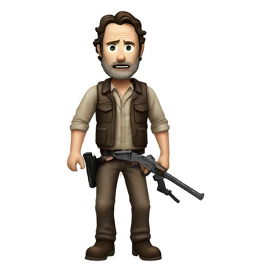 Rick Grimes from The Walking Dead shoot sticker