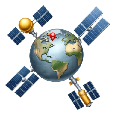 GPS-satellite system sticker