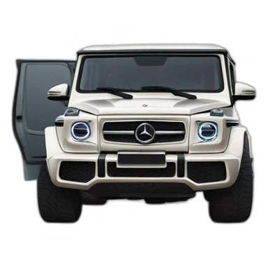 Mercedes g63 facelift front view sticker