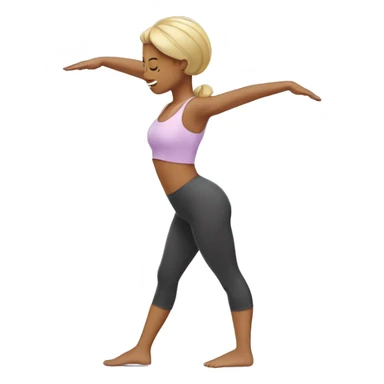 the girl is doing pilates sticker
