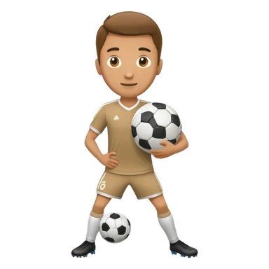 Man holding soccer ball sticker
