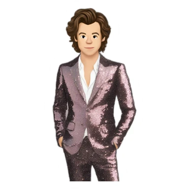harry styles in a glitter suit sticker