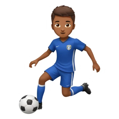 boy playing soccer  sticker
