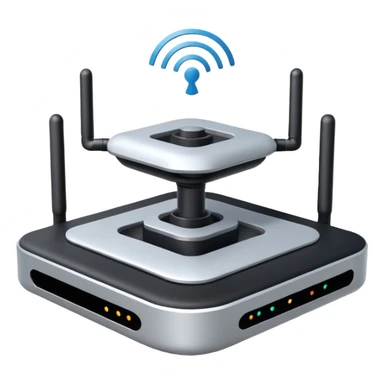 Can you create a picture for an AI LLM model router showing it as a hub connecting different LLMs? Make it abstract. Can you make it look more professional?
 sticker