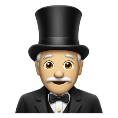 old man in top hat sticker