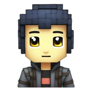 Pixelmon Minecraft Anime Big Eyes Head Skin sticker