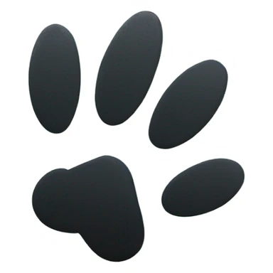 Baby blue square with a black paw print in the middle sticker