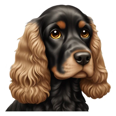 Cocker spaniel American black sticker